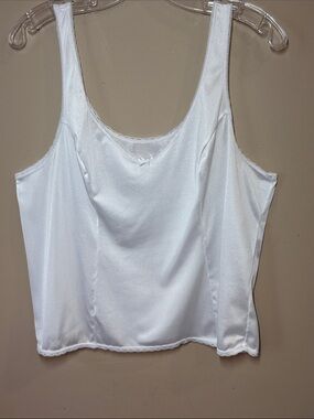 Vassarette White Nylon Camisole Slip Top
